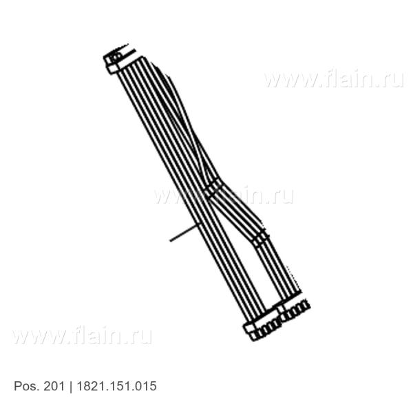 Промежуточный кабель с разъёмом 1821.151.015 для Signode BXT2-16/19, позиция 201; отдельная деталь из чертежа