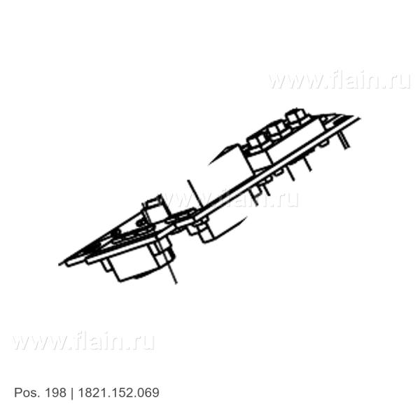 Электронная плата 1821.152.069 для Signode BXT2-16, позиция 198; отдельная деталь из чертежа