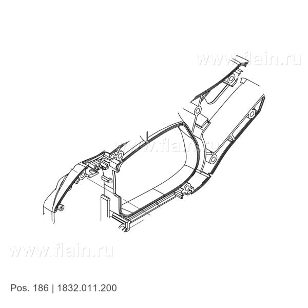 Половины корпуса, чёрные 1832.011.200 для Signode BXT2-16/19, позиция 186; отдельная деталь из чертежа