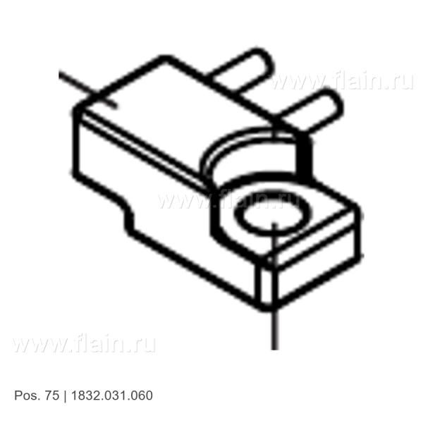Держатель микровыключателя 1832.031.060 для Signode BXT2-16/19, позиция 75; отдельная деталь из чертежа