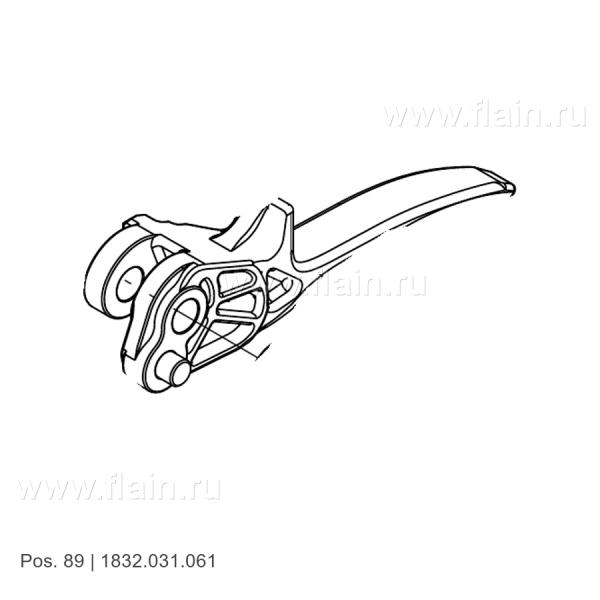 Рычаг качающейся опоры в сборе 1832.031.061 для Signode BXT2-16/19, позиция 89; отдельная деталь из чертежа
