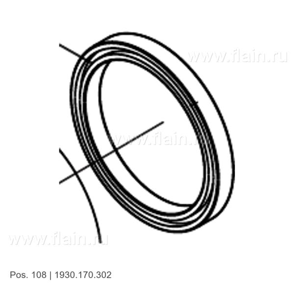 Шариковый подшипник 30×37×4 мм 1930.170.302 для Signode BXT2-16/19, позиция 108; отдельная деталь из чертежа