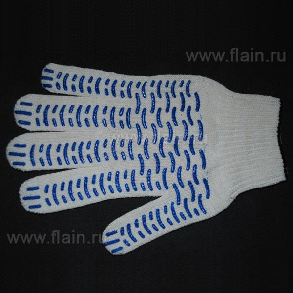 Перчатки рабочие белые 5 нитей (волна)